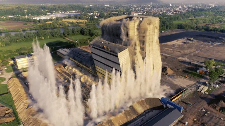 Rückbau KW Ensdorf erfolgreiche letzte Sprengung