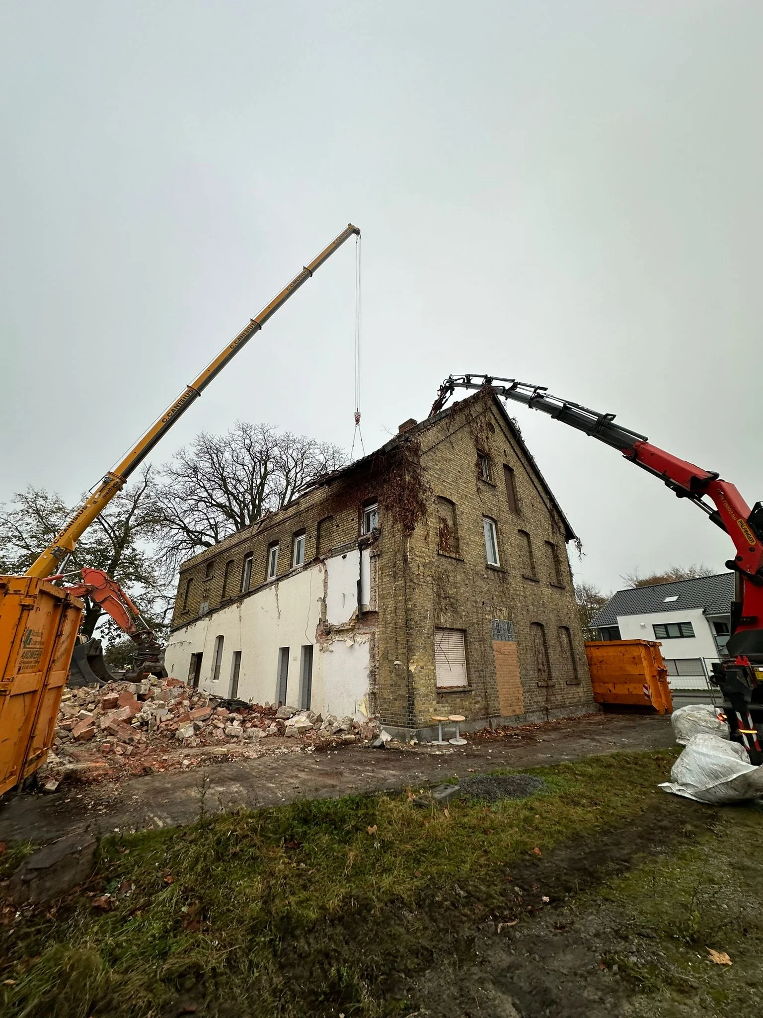 Abbruch an Schienen mit Abbruchvorhang 06