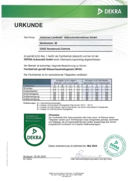 Urkunde DEKRA