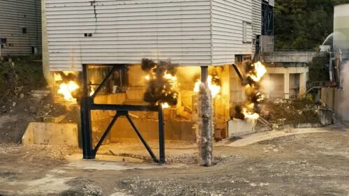 Sprengung DENOX Anlage Kraftwerk Werdohl