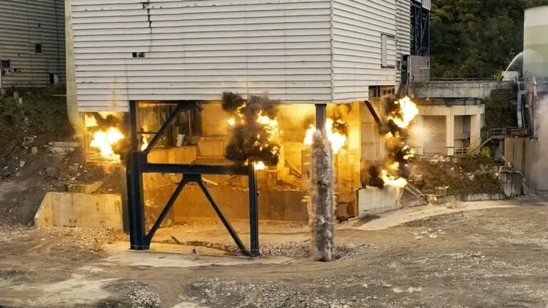 Sprengung DENOX Anlage Kraftwerk Werdohl