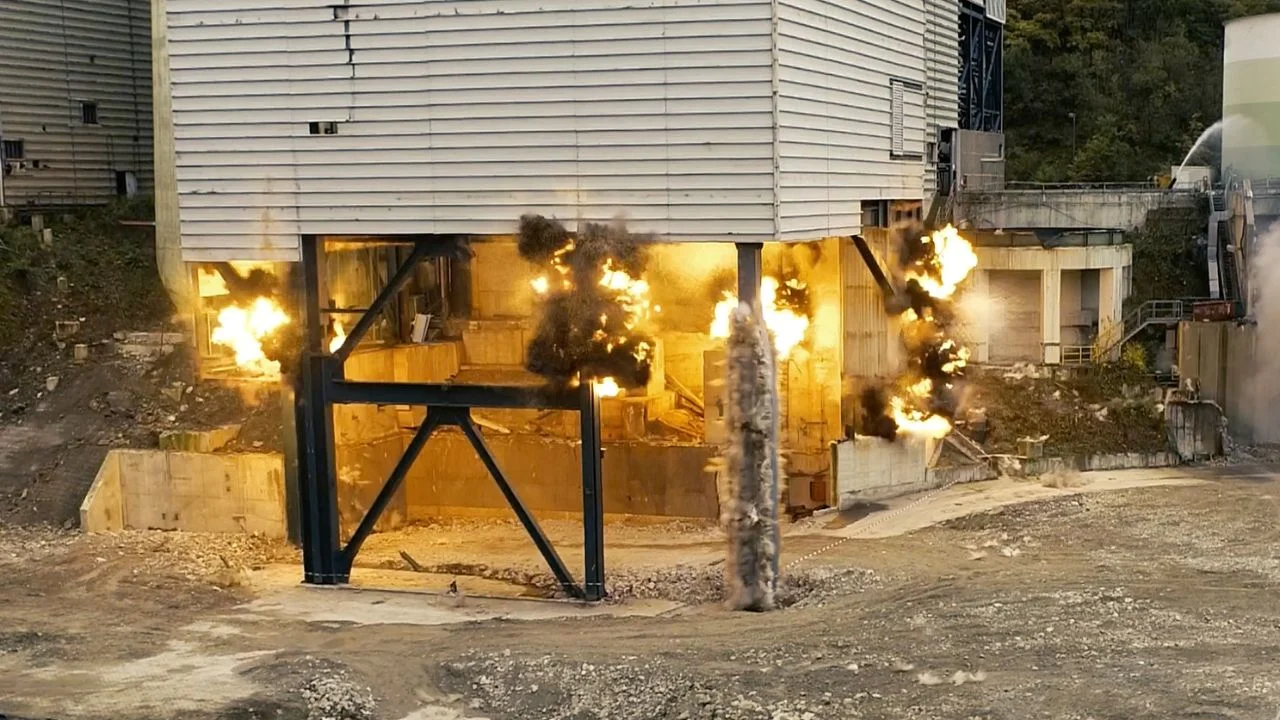 Sprengung DENOX Anlage Kraftwerk Werdohl