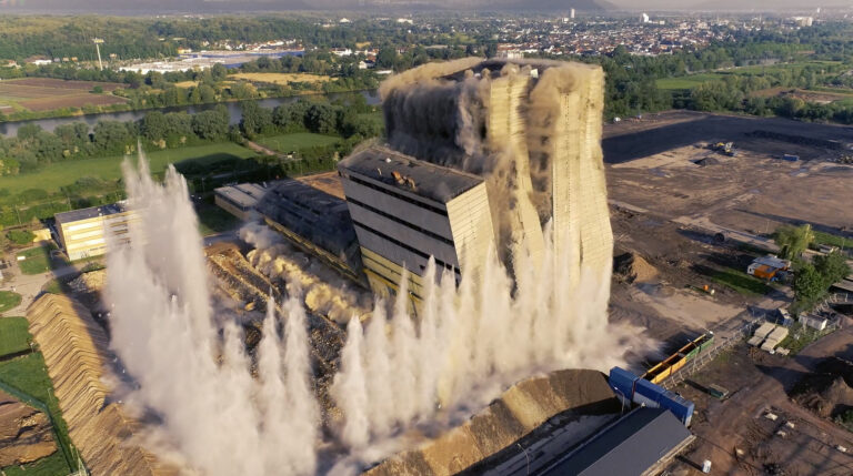 Rückbau KW Ensdorf erfolgreiche letzte Sprengung